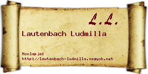 Lautenbach Ludmilla névjegykártya